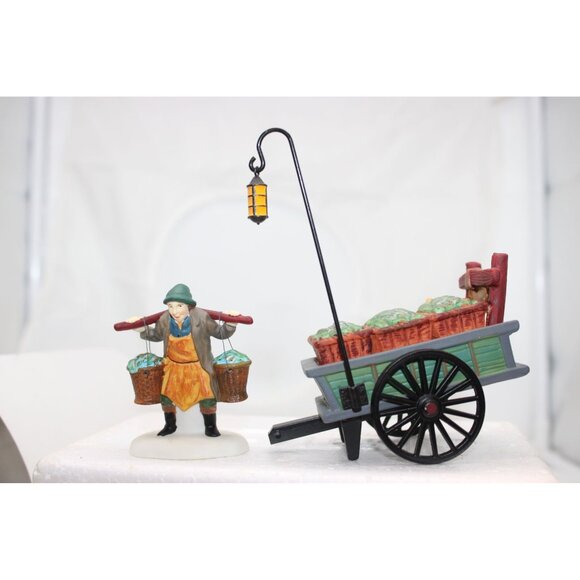 Dept 56 Dickens Village- Chelsea Market Fish Monger - Picture 1 of 9